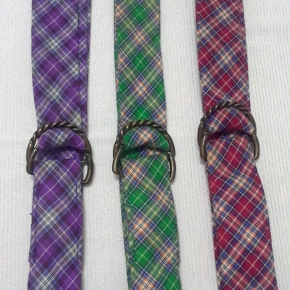 J. Crew set of 3 100% Cotton belts Size S/M
